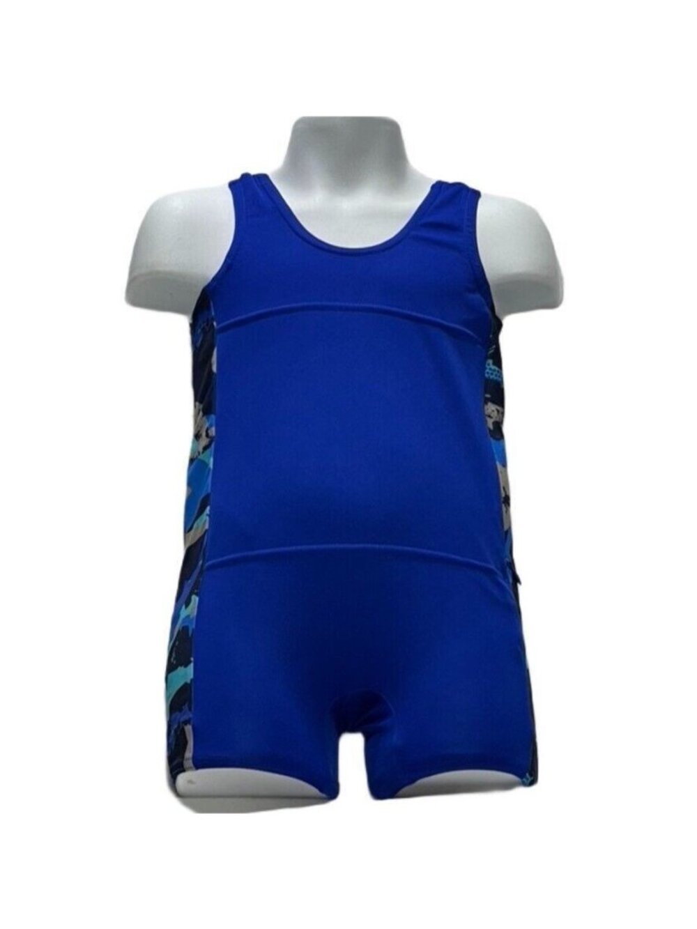 Speedo Toddler Swimwear Blue 1-2 Yrs 20" Chest Polyester Camouflage Side Panels